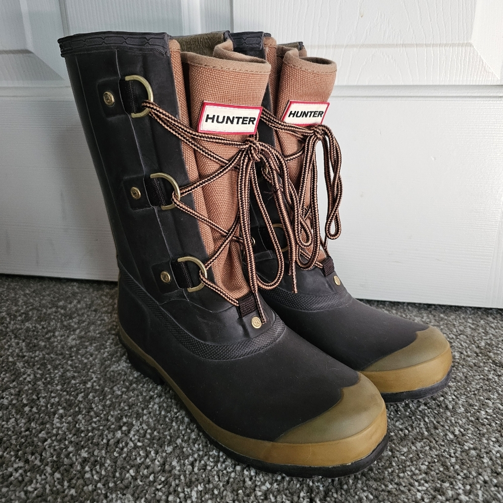 Hunter Sascha Lace Up Rainboots